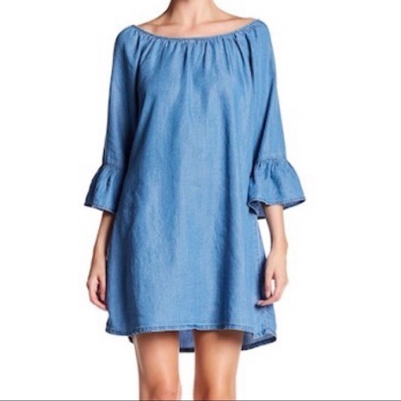 Philosophy Dresses & Skirts - Philosophy | Blue Chambray Dress Bell Sleeves